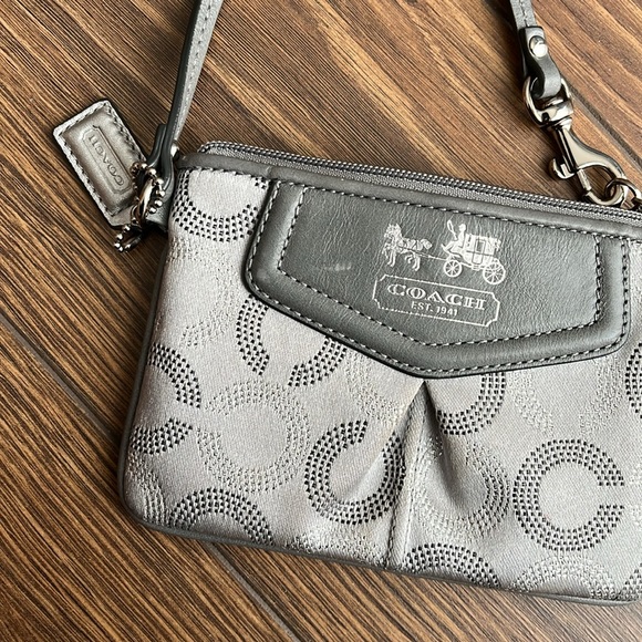 Coach Zip Wristlet - Silver - Picture 3 of 8